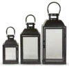 Lanterne I Sort Metal Sæt Med 3 Størrelser -Husholdning Artikler 5702568046470