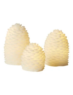 LED Koglelys Sæt Med 3 Stk Med Timer