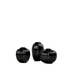 Kähler Hammershøi Vase Sæt 3-Pak Sort