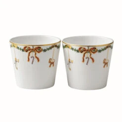 Royal Copenhagen Stjerne Riflet Jul Serveringsskål 2 Stk