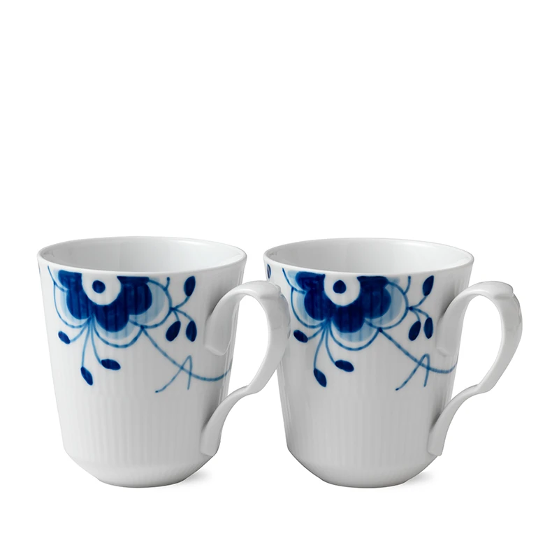 Royal Copenhagen Blå Mega Riflet Krus 2 Stk. 3 Royal Copenhagen Blå Mega Riflet Krus 2 Stk.