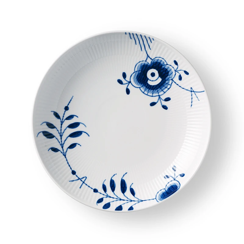 Royal Copenhagen Blå Mega Riflet Tallerken 25 Cm 3 Royal Copenhagen Blå Mega Riflet Tallerken 25 Cm