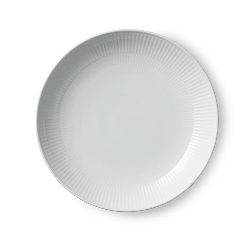 Royal Copenhagen Hvid Riflet Moderne Tallerken 25 Cm 3 Royal Copenhagen Hvid Riflet Moderne Tallerken 25 Cm