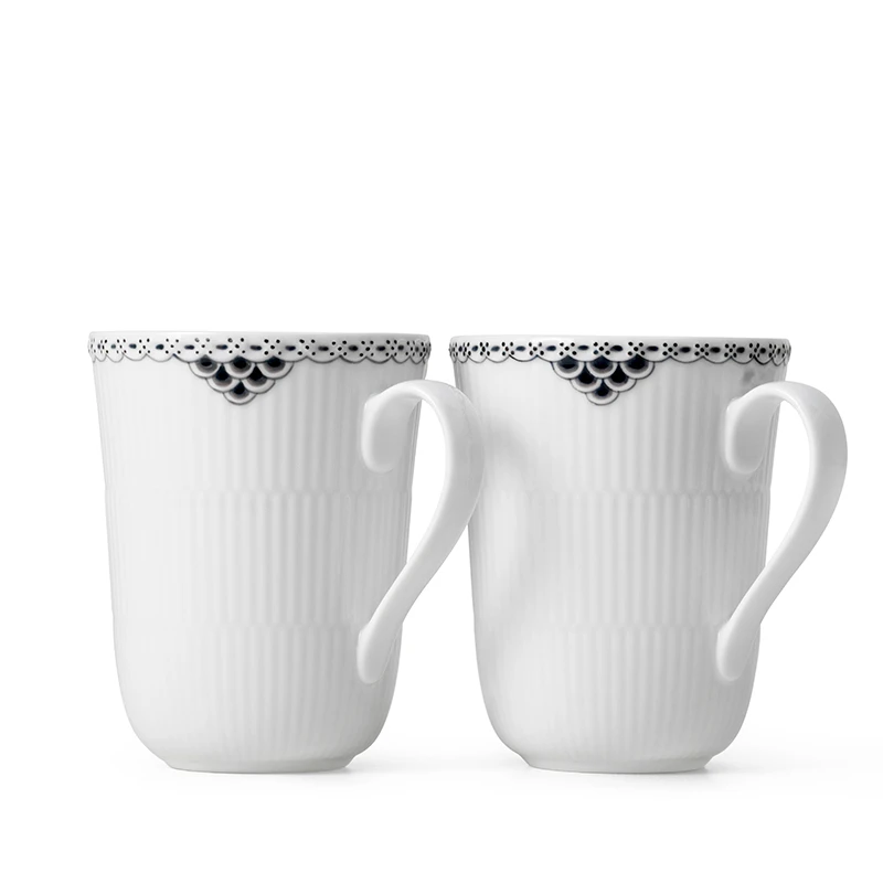 Royal Copenhagen Sort Riflet Blonde Krus 2 Pak 33 Cl 3 Royal Copenhagen Sort Riflet Blonde Krus 2 Pak 33 Cl