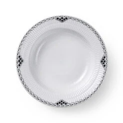 Royal Copenhagen Sort Riflet Blonde Dyb Tallerken 21 Cm