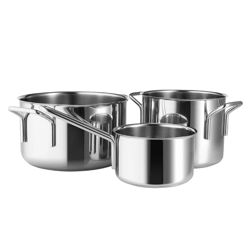 Eva Trio Grydesæt 3 Dele Rustfrit Stål Uden Belægning 3 Eva Trio Grydesæt 3 Dele Rustfrit Stål Uden Belægning