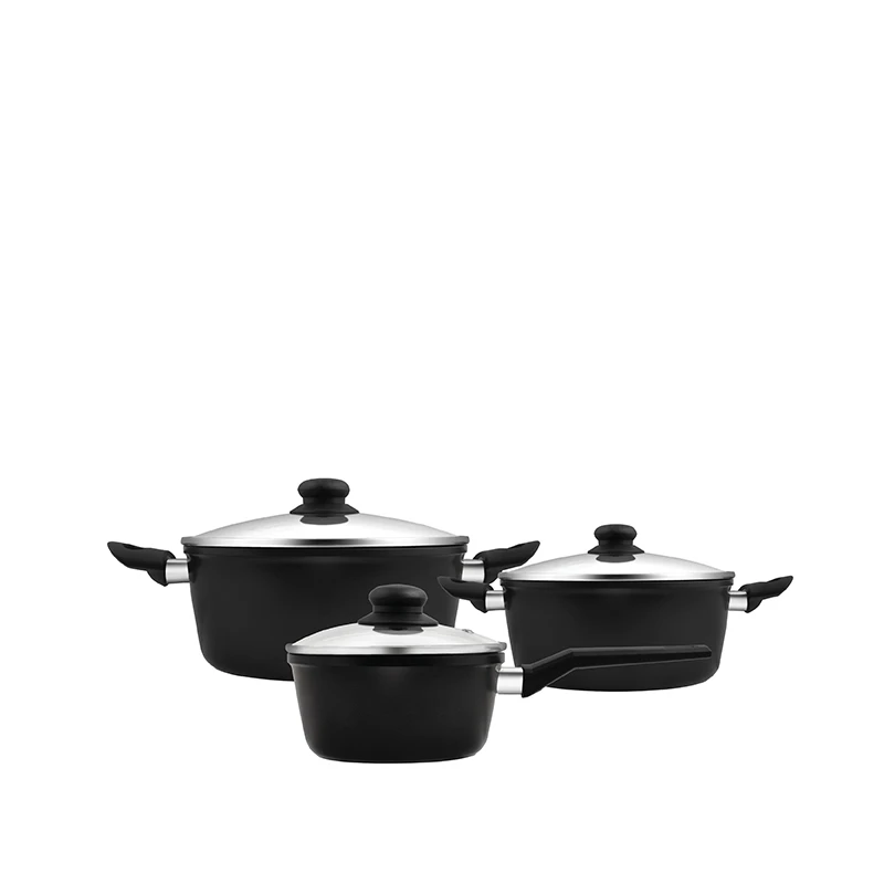 Aldente Slip-let Grydesæt 6 Dele Med Låg 3 Aldente Slip-let Grydesæt 6 Dele Med Låg