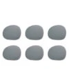 RAW Coaster Glasbrik Silikone Grå 6 Stk. -Husholdning Artikler 5709554147463