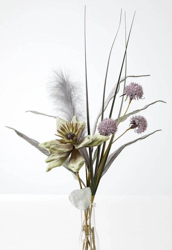 La Vida Kunstbuket Stor Lilla Med Fjer 3 La Vida Kunstbuket Stor Lilla Med Fjer