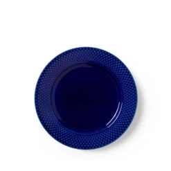 Lyngby Porcelæn Rhombe Color Flad Tallerken Mørk Blå 23 Cm