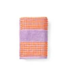 Juna Check Håndklæde Lavendel/fersken 50x100 Cm -Husholdning Artikler 5713397140789