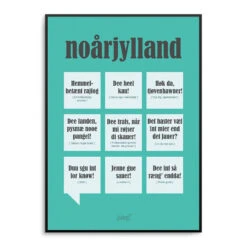Dialægt Plakat Nordjylland 50x70 Cm