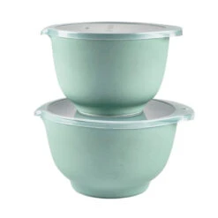 Rosti Margrethe Røreskåle 2+3 Liter Med Låg Pebble Grøn