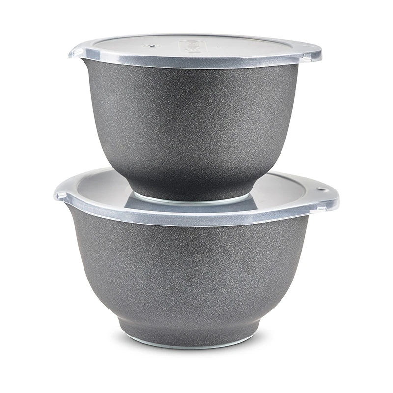 Rosti Margrethe Røreskåle 2+3 Liter Med Låg Pebble Sort 3 Rosti Margrethe Røreskåle 2+3 Liter Med Låg Pebble Sort