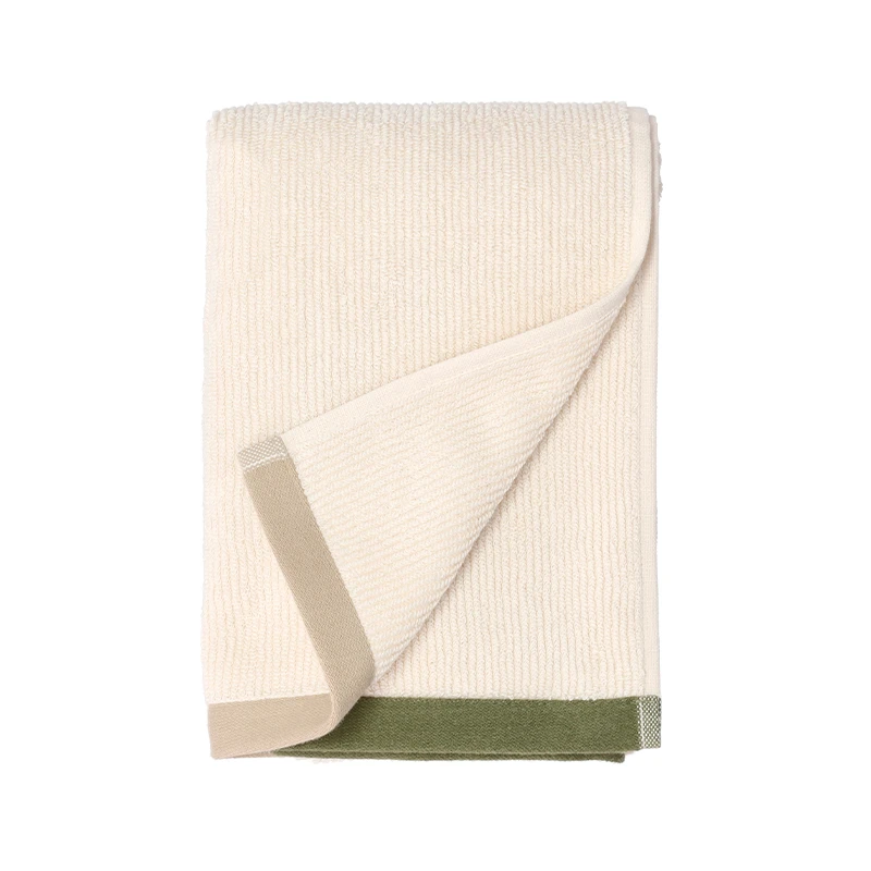 Södahl Contrast Olive Håndklæde 50x100 Cm 3 Södahl Contrast Olive Håndklæde 50x100 Cm