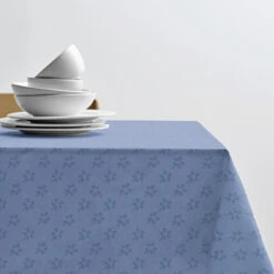 Södahl Forget-me-not Damaskdug Sky Blue 140x320 Cm