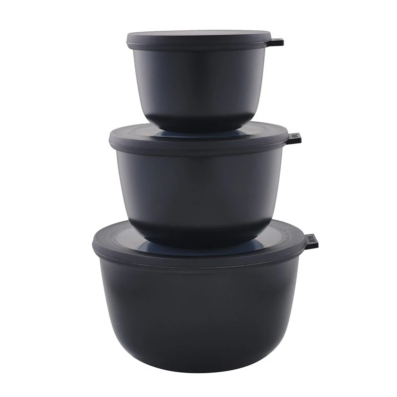 Mepal Cirqula Skålesæt Med Låg Høj Sort 3 Mepal Cirqula Skålesæt Med Låg Høj Sort