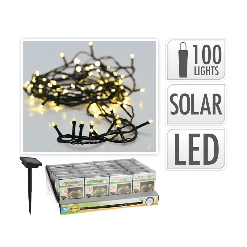 KOOPMAN Solar Lyskæde Med 100 LED Lys 3 KOOPMAN Solar Lyskæde Med 100 LED Lys
